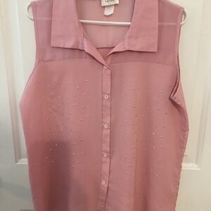 Lavish size L beautiful sleeveless mauve shirt